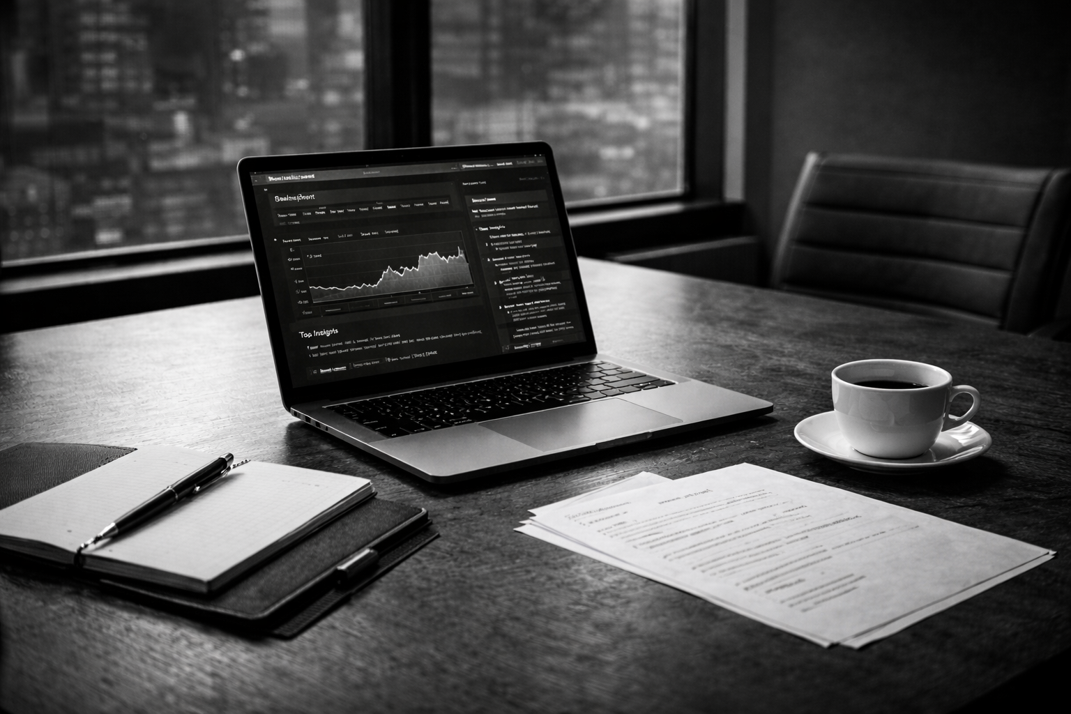 Professional business consultation workspace