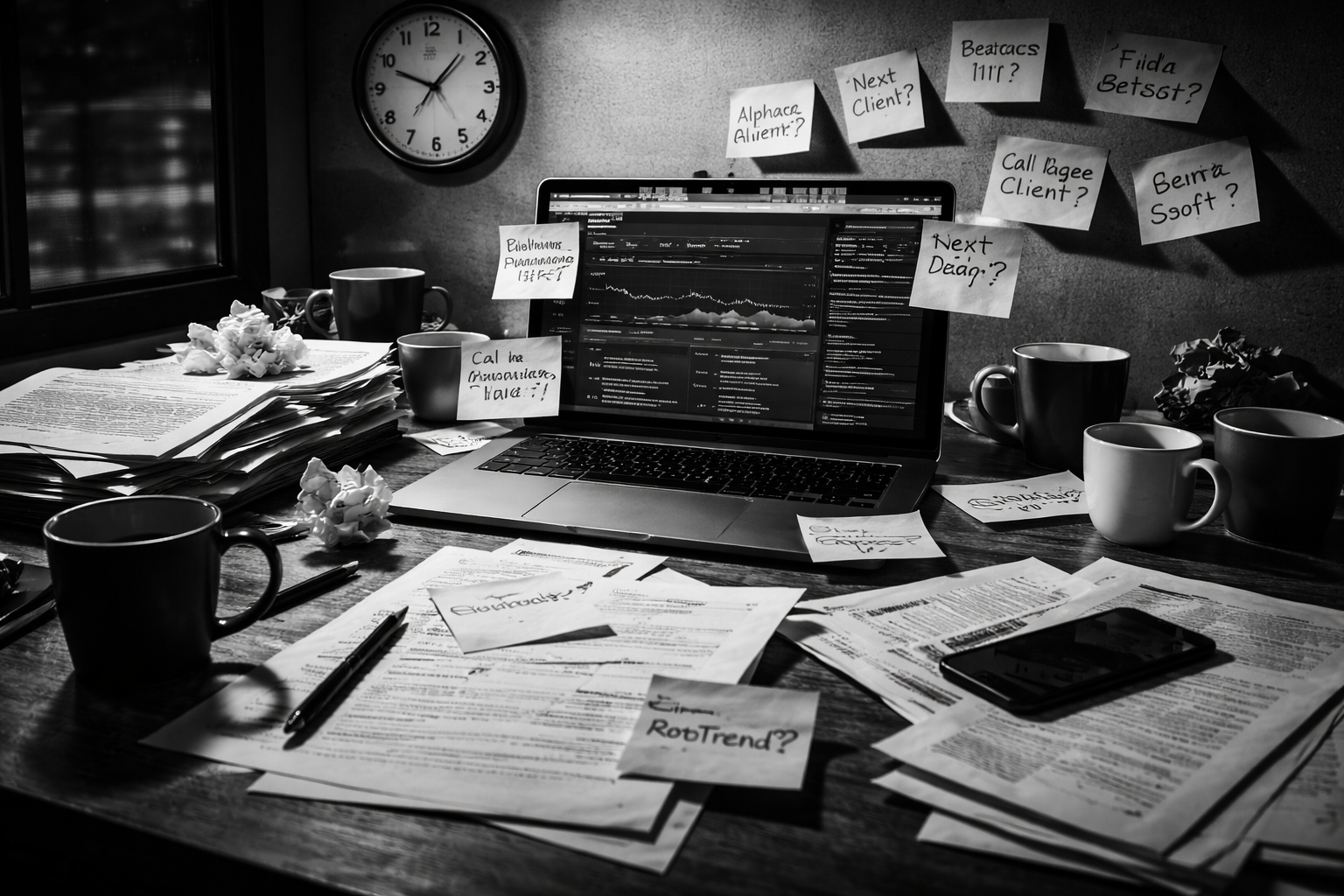 Organized professional workspace showing systematic intelligence delivery