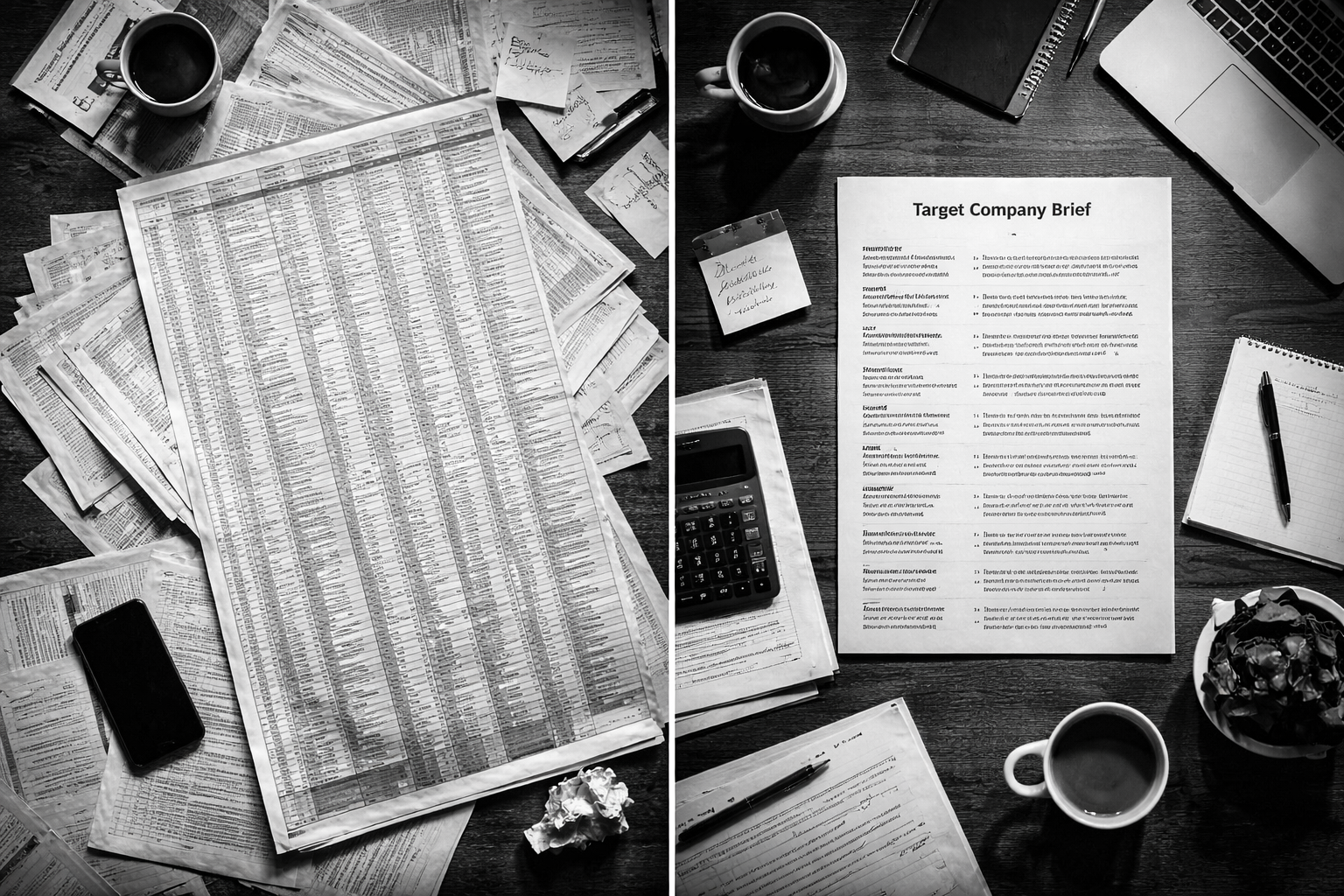 Intelligence workspace showing data vs intelligence comparison